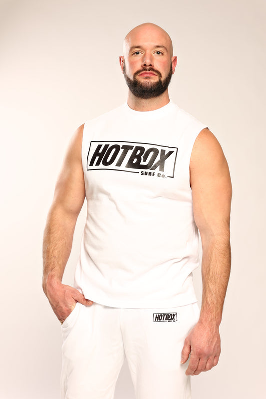 HotBox Men's Logo Fitted Sleeveless Tank Tee-shirt
