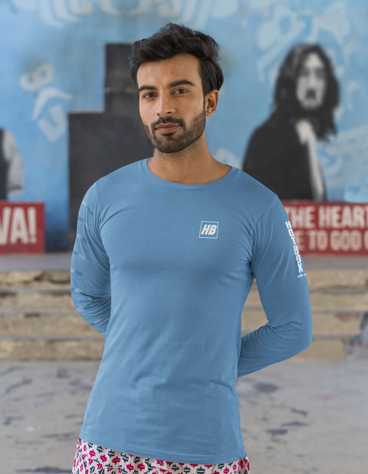 HotBox Athletic Blue Long Sleeve Tee